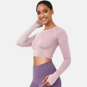 HALARA Women's Long Sleeve Top - Light Purple